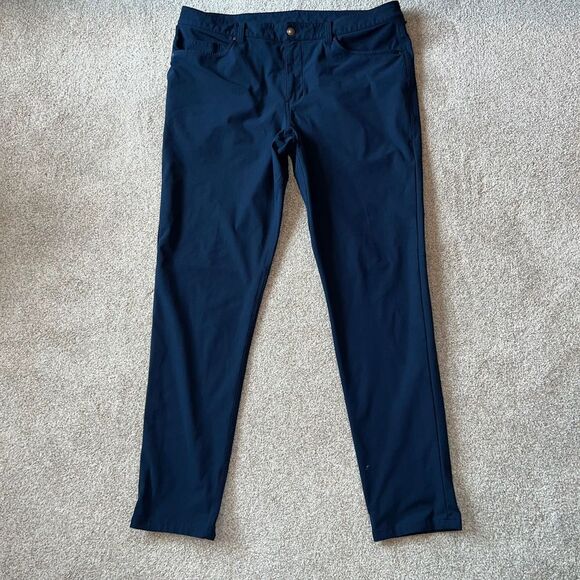 Lululemon Men's ABC Stretch Pants Navy Blue Size 36 - Picture 1 of 6